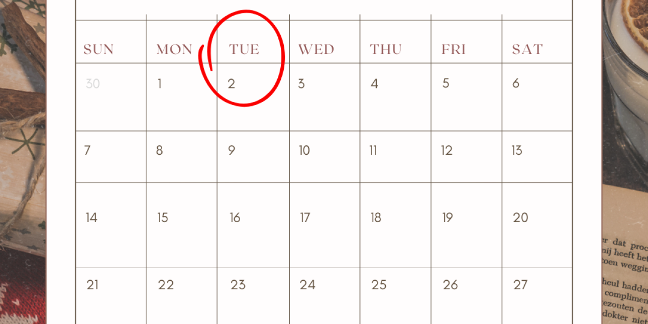 Giving Tuesday Save the Date Calendar