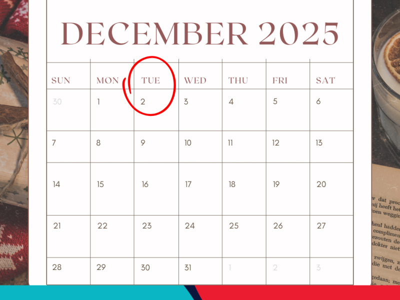 Giving Tuesday Save the Date Calendar